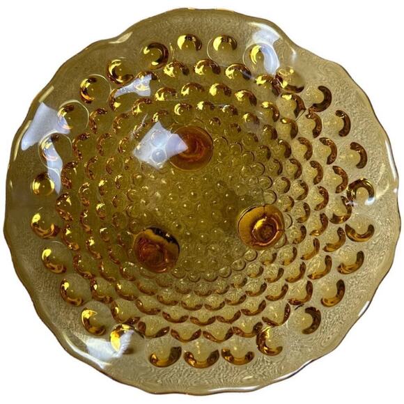 Vintage Ember Thumbnail Small Glass Candy Relish Dish With Legs 6.5"W - 2.5"H - Picture 2 of 5